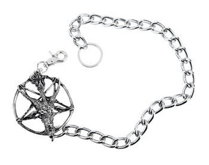łańcuch do kluczy / portfela BAPHOMET PENTAGRAM