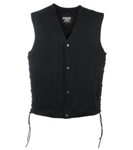 kamizelka UNIK 3,  black jeansowa z bocznymi rzemieniami, USZKODZONA