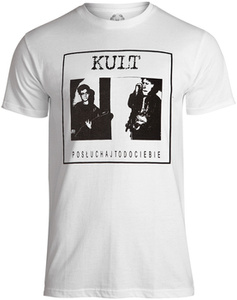 koszulka KULT - POSŁUCHAJ TO DO CIEBIE biała