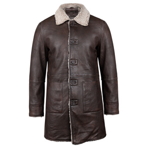 płaszcz skórzany MMGRISZ ANTIQUE BROWN