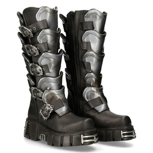 buty NEW ROCK ITALI NEGRO PULIK ACERO, TOWER NEGRO ACERO [738-S1]