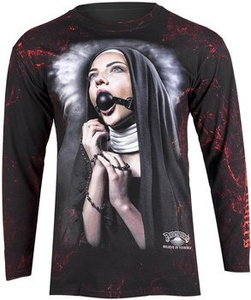 longsleeve AMENOMEN - NUN 2 (OMEN066LO_KOL ALLPRINT RED)