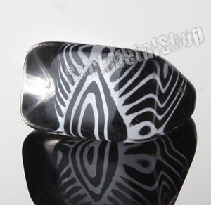 pierścień PATTERN czarny