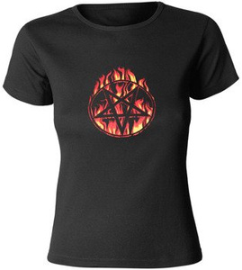 bluzka damska PŁONĄCY PENTAGRAM