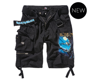 spodnie bojówki krótkie IRON MAIDEN SAVAGE SHORTS - FEAR OF THE DARK black