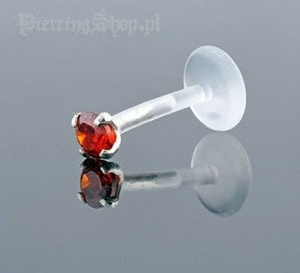 kolczyk do chrząstki TRAGUS LABRET JET CZER