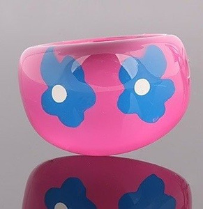 pierścień FLORAL różowy