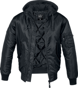 kurtka flyers MA1 JACKET BLACK,  z kapturem