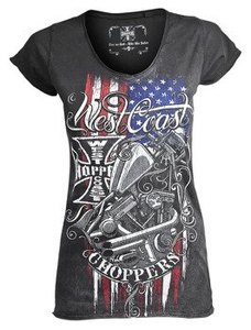 bluzka damska WEST COAST CHOPPERS - LEGACY, VINTAGE barwiona