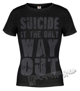 bluzka damska BLACK ICON - SUICIDE (DICON148 BLACK)