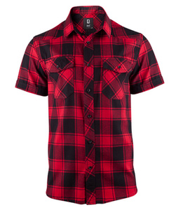 koszula CHECKSHIRT HALFSLEEVE red/black