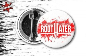 przypinka ROOTWATER - LOGO czerwone