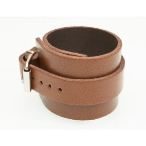 pieszczocha GŁADKA - JEDEN PASEK BROWN, skóra naturalna gruba