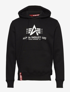 bluza ALPHA INDUSTRIES BASIC BLACK, kangurka z kapturem