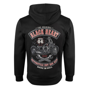 bluza BLACK HEART - BUILT AND EVIL, rozpinana z kapturem