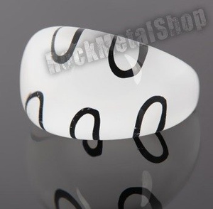 pierścień PATTERNS biały