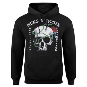 bluza GUNS N' ROSES - SKULL REVISION, kangurka z kapturem