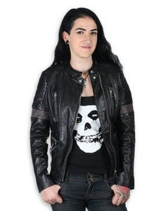 kurtka skórzana AC/DC - LOGO, damska