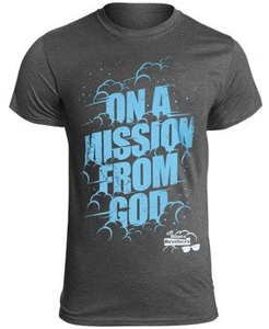 koszulka THE BLUES BROTHERS - ON A MISSION FROM GOD szary melanż