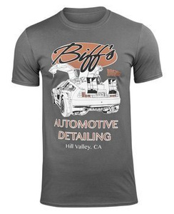 koszulka BACK TO THE FUTURE - BIFF'S AUTOMOTIVE DETAILING ciemnoszara