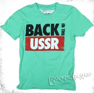 koszulka THE BEATLES - BACK IN THE USSR zielona