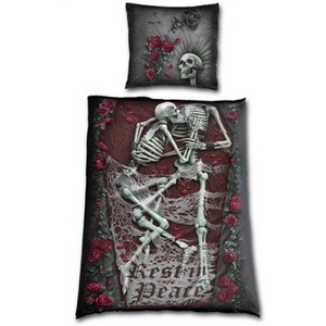komplet pościelowy SPIRAL - REST IN PEACE, kołdra (135*200) + poduszka (80*80)