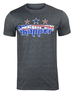 koszulka AMERICAN CHOPPER - FLAG LOGO ciemnoszary melanż