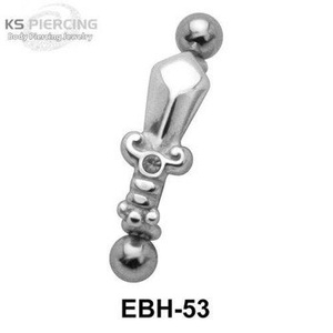 KOLCZYK PIERCING DO BRWI SWORD oczko crystal [EBH-53N]