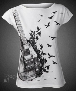 bluzka damska GIBSON CROWS biały VINTAGE