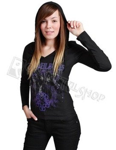 bluzka damska z kapturem BLACK VEIL BRIDES - RISE