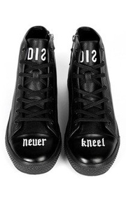 trampki DISTURBIA - NEVER KNEEL, skóra syntetyczna