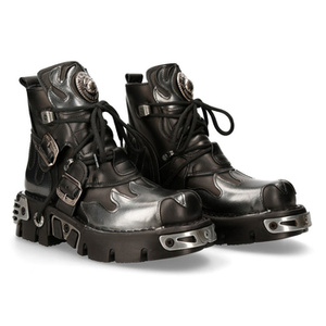 buty NEW ROCK ITALI NEGRO, ANTIK ACERO, REACTOR NEGRO TOBERAS ORIFIC [M-288-S2]