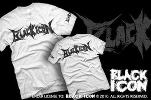 koszulka BLACK ICON - LOGO (MICON038 WHITE)