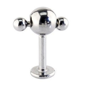 KOLCZYK DO WARGI SPINNER LABRET grubość 1,6mm kulki 6 i 3mm (LBSPN)