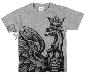 koszulka dla dzieci ORZEŁ RP szary melanż