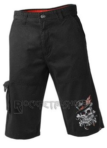 krótkie spodenki DARKSIDE - VOODOO SKULL czarne