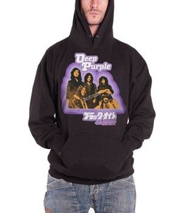 bluza DEEP PURPLE - BLACK NIGHT JAPAN, czarna, kangurka z kapturem