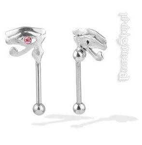 KOLCZYK PIERCING DO BRWI OKO HORUSA różne kolory oczka RÓŻOWY [EBP-56]