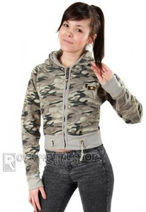 bluza damska na suwak MORO LT BEIGE