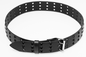 pas z OCZKAMI 3-RZĘDOWY skóra naturalna