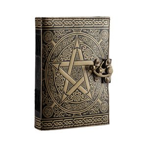 notes/zeszyt w skórzanej oprawie PENTAGRAM