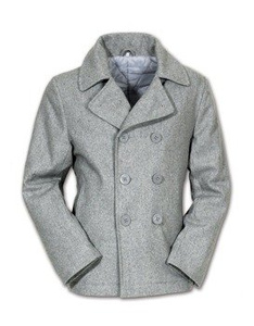 płaszcz marynarski PEA-COAT - GRAU, SURPLUS