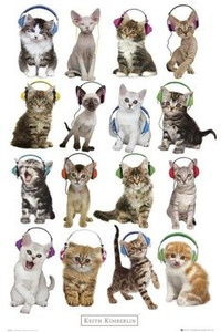 plakat KEITH KIMBERLIN - KITTENS HEADPHONES