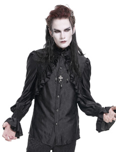 koszula męska DEVIL FASHION - BLACK GOTHIC VINTAGE