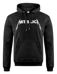 bluza METALLICA - WHITE LOGO, kangurka z kapturem