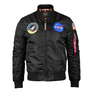 kurtka flyers ALPHA INDUSTRIES - MA-1 VF VINTAGE FIT NASA BLACK