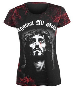 bluzka damska AMENOMEN - AGAINST ALL GODS (OMEN040DA ALLPRINT RED)