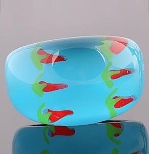 pierścień FLORAL niebieski