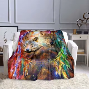 narzuta/koc INDIAN'S WOLVES