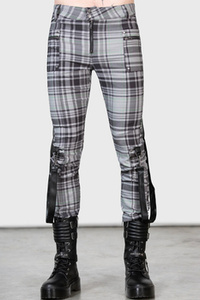 spodnie męskie KILLSTAR - OFFICE RIOT (GREY TARTAN)